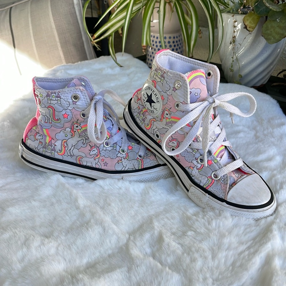 Girls Converse All Star Chuck Taylor in white unicorn